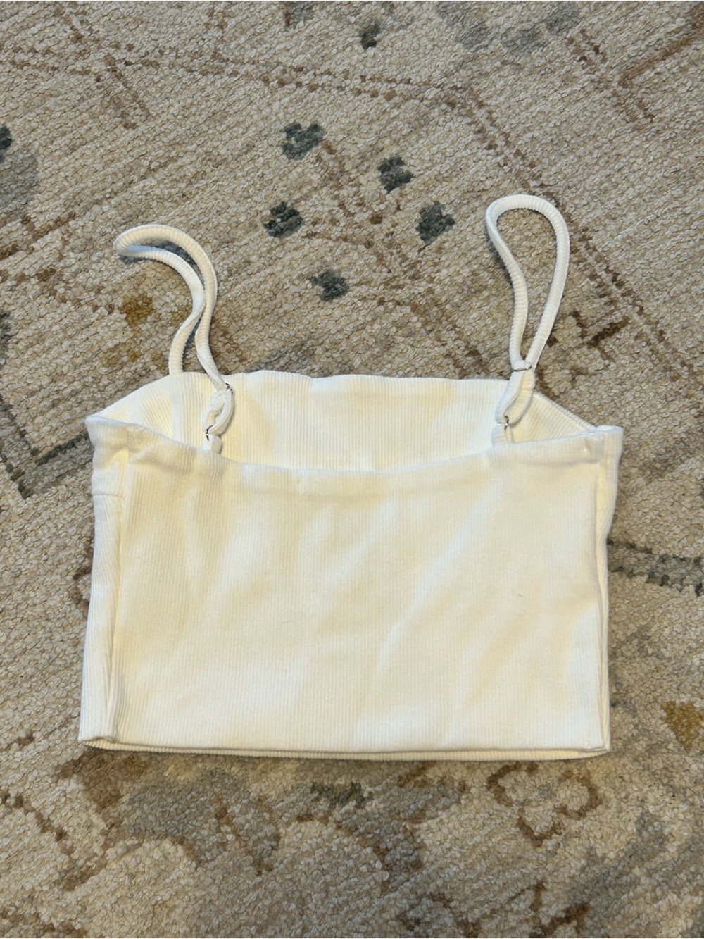 DISSH White Ribbed Drawstring Crop Top - Picture 2 of 5